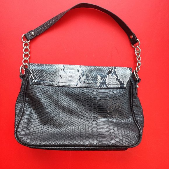 Cleo faux snake leather hand bag / purse - Picture 2 of 10